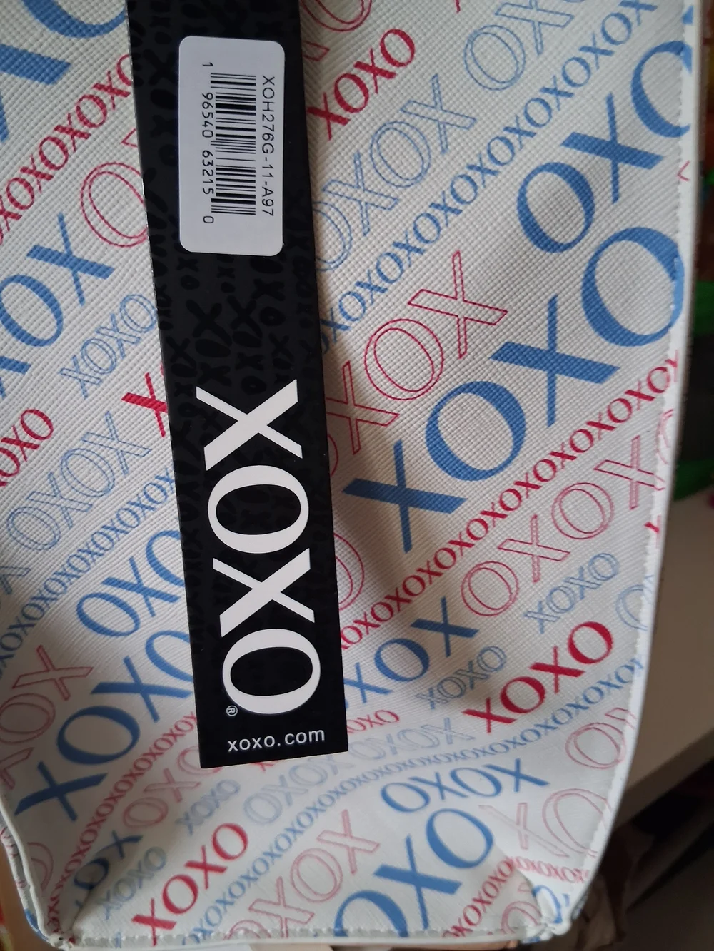 XOXO Pattern Tote Bag in White and Tan - Unbranded
